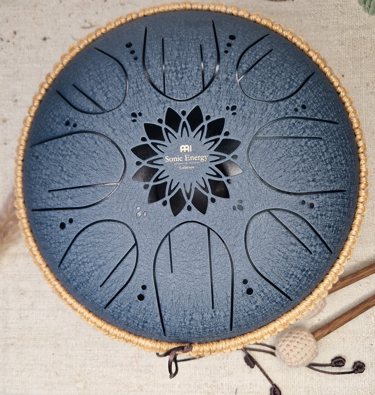 Medium Oktave Steel Tongue Drum - Navy Blue