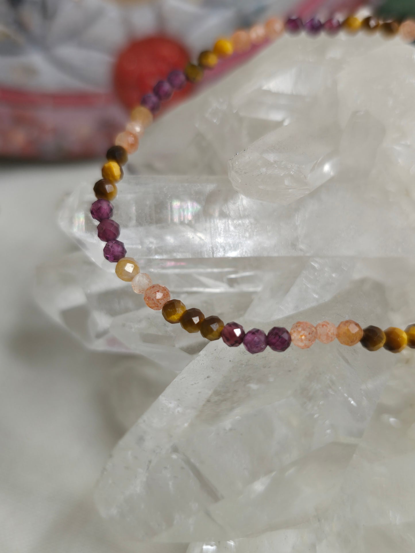 Armband Mut & Stärke – Tigerauge, Granat & Sonnenstein mit 925 Silber