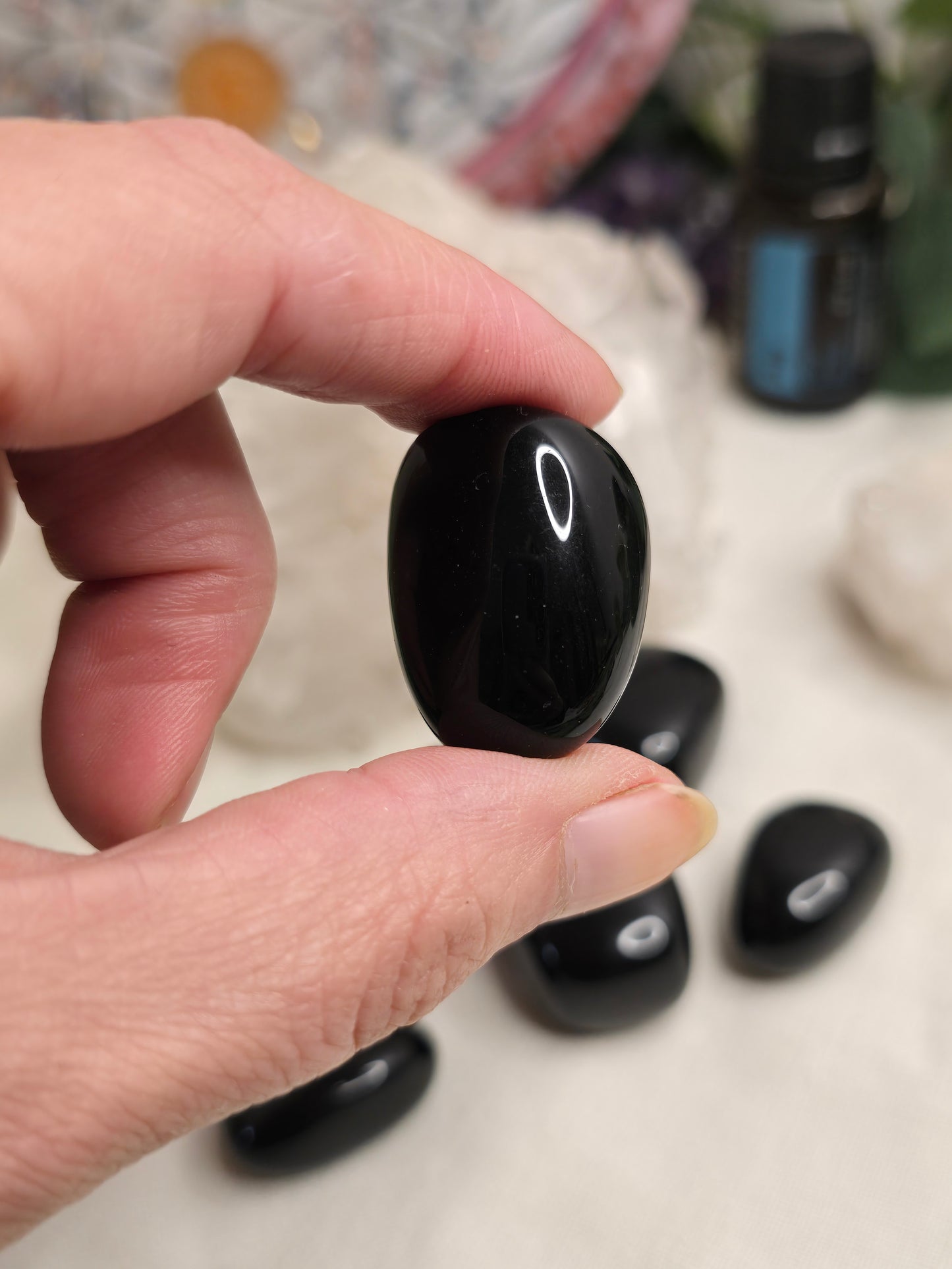 Obsidian Trommelstein – ca. 2–3 cm Natur-Unikat