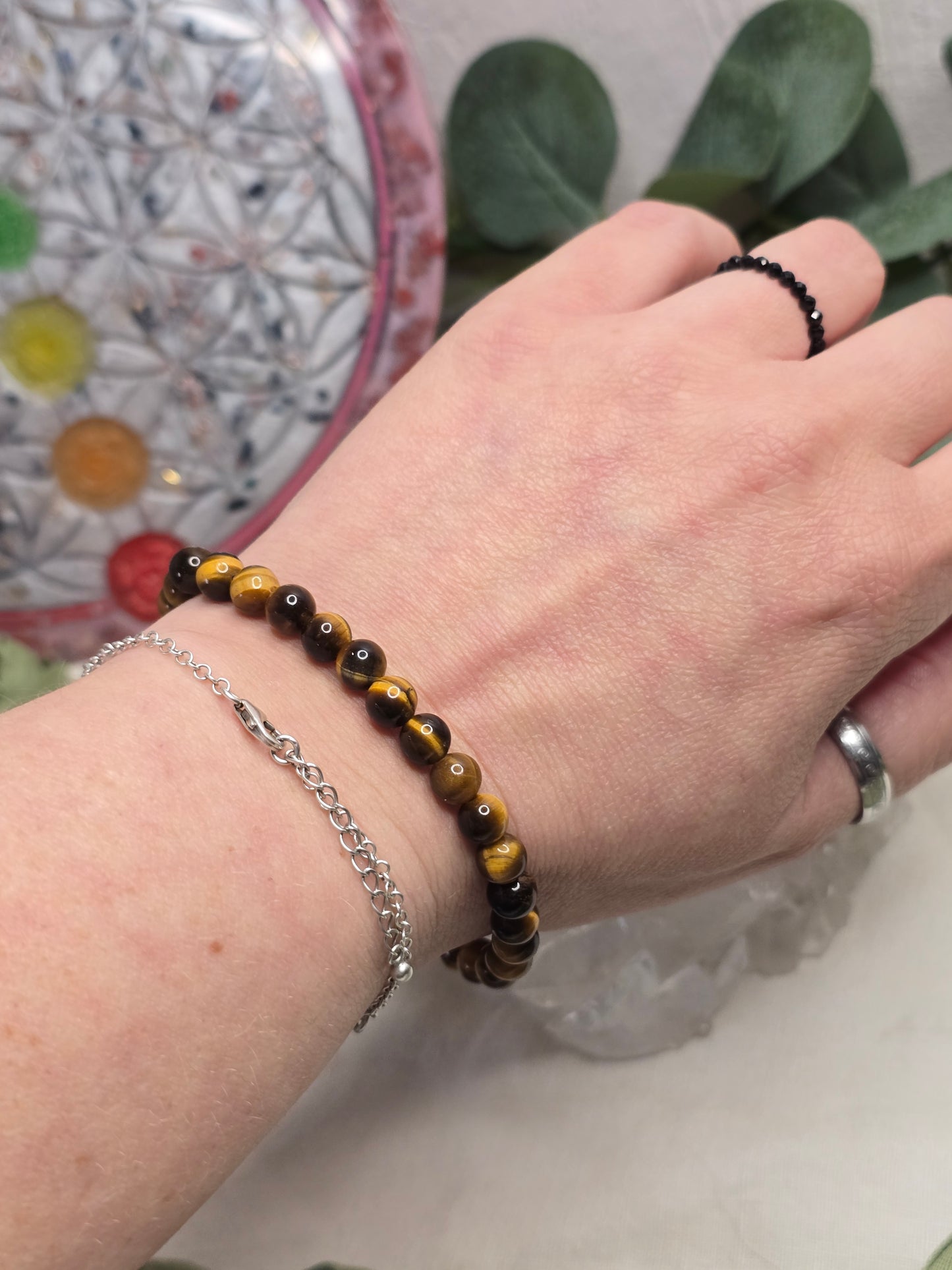 Armband Tigerauge – 6 mm Kugeln, handgefertigt & maßgefertigt (XS–XL)