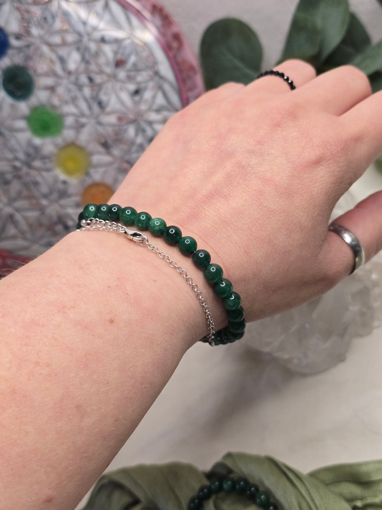 Armband Sternaventurin – 6 mm Kugeln, handgefertigt & maßgefertigt (XS–XL)