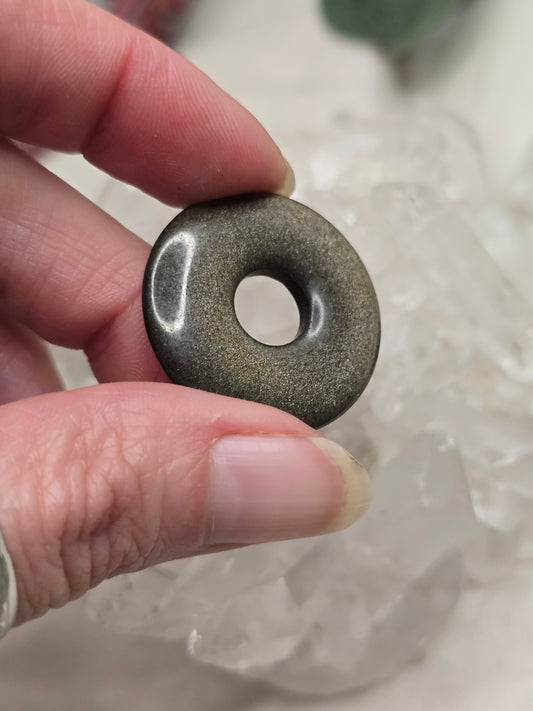 Goldglanzobsidian Donut - 30mm