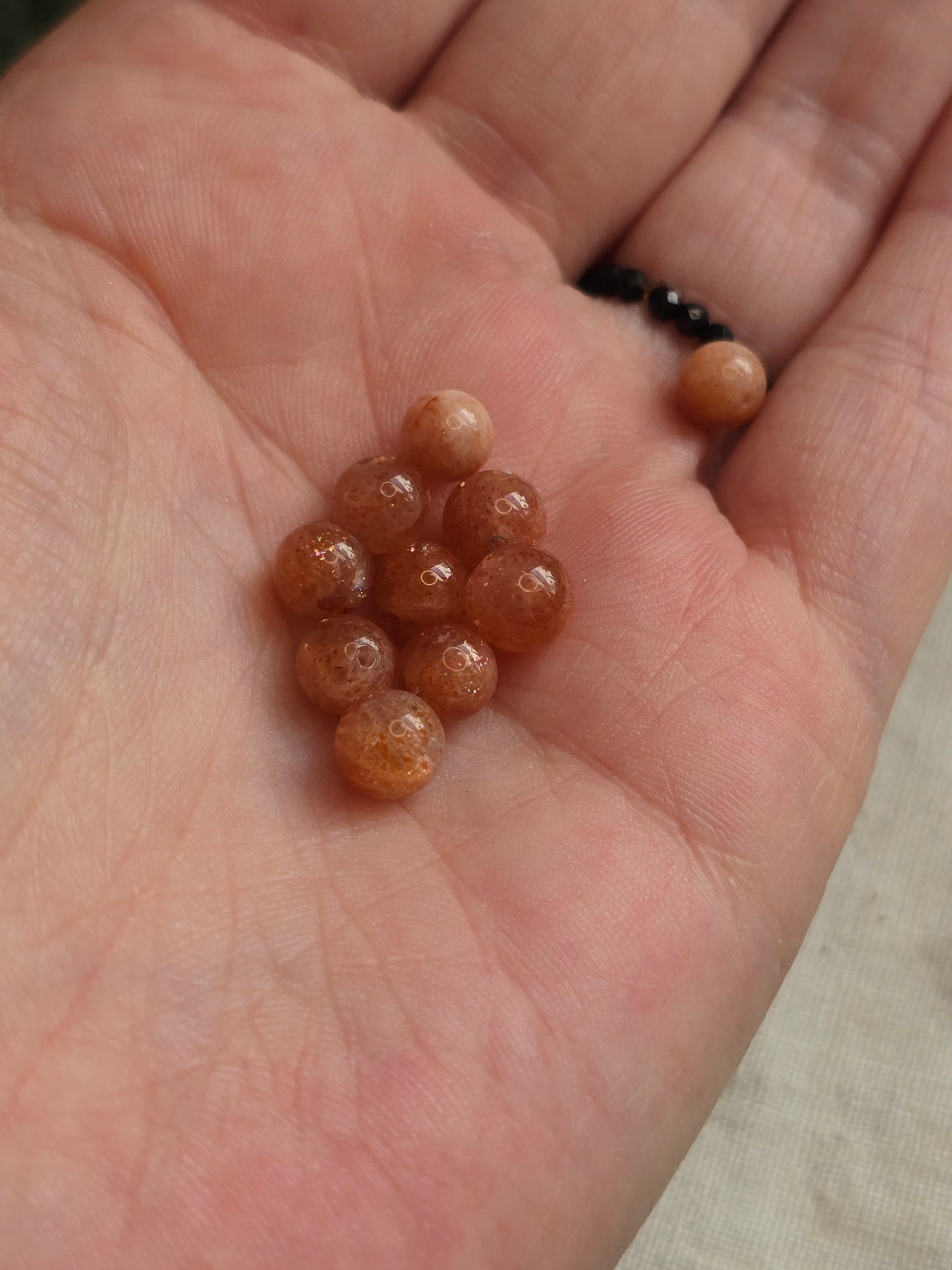 Sonnenstein Perlen 6 mm – A-Qualität | 20 Stück für Schmuck & DIY