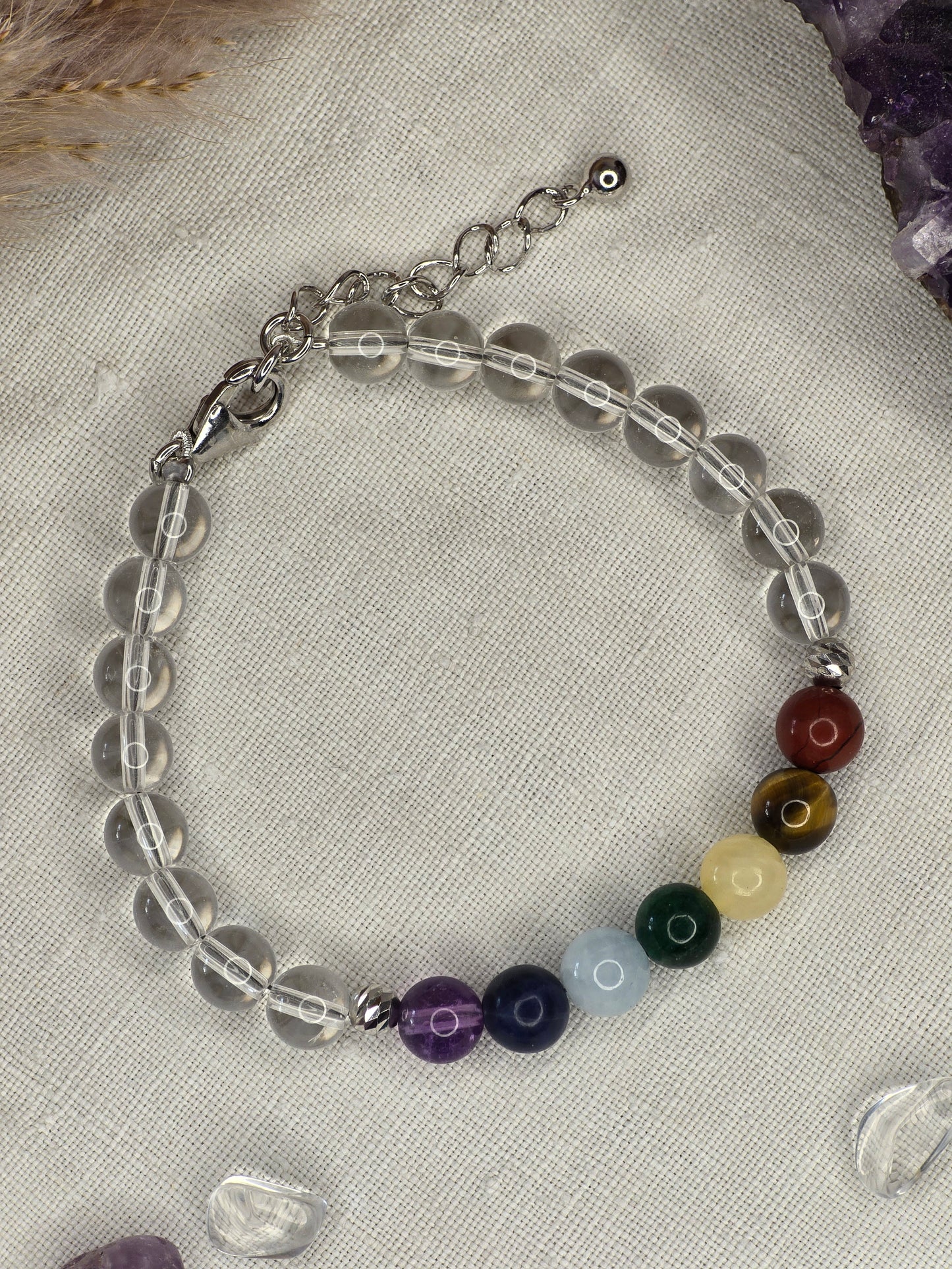 Chakra-Armband 925er Silber