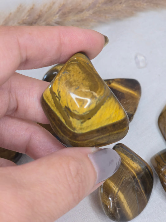 Tigerauge Trommelstein ca. 3–4 cm – naturbelassen, intuitiv ausgewählt & schützend