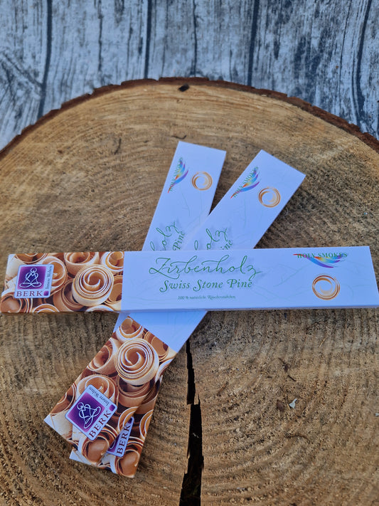 Berk Räucherstäbchen Zirbenholz – 10 g, klarer Duft für Ruhe & Reinigung
