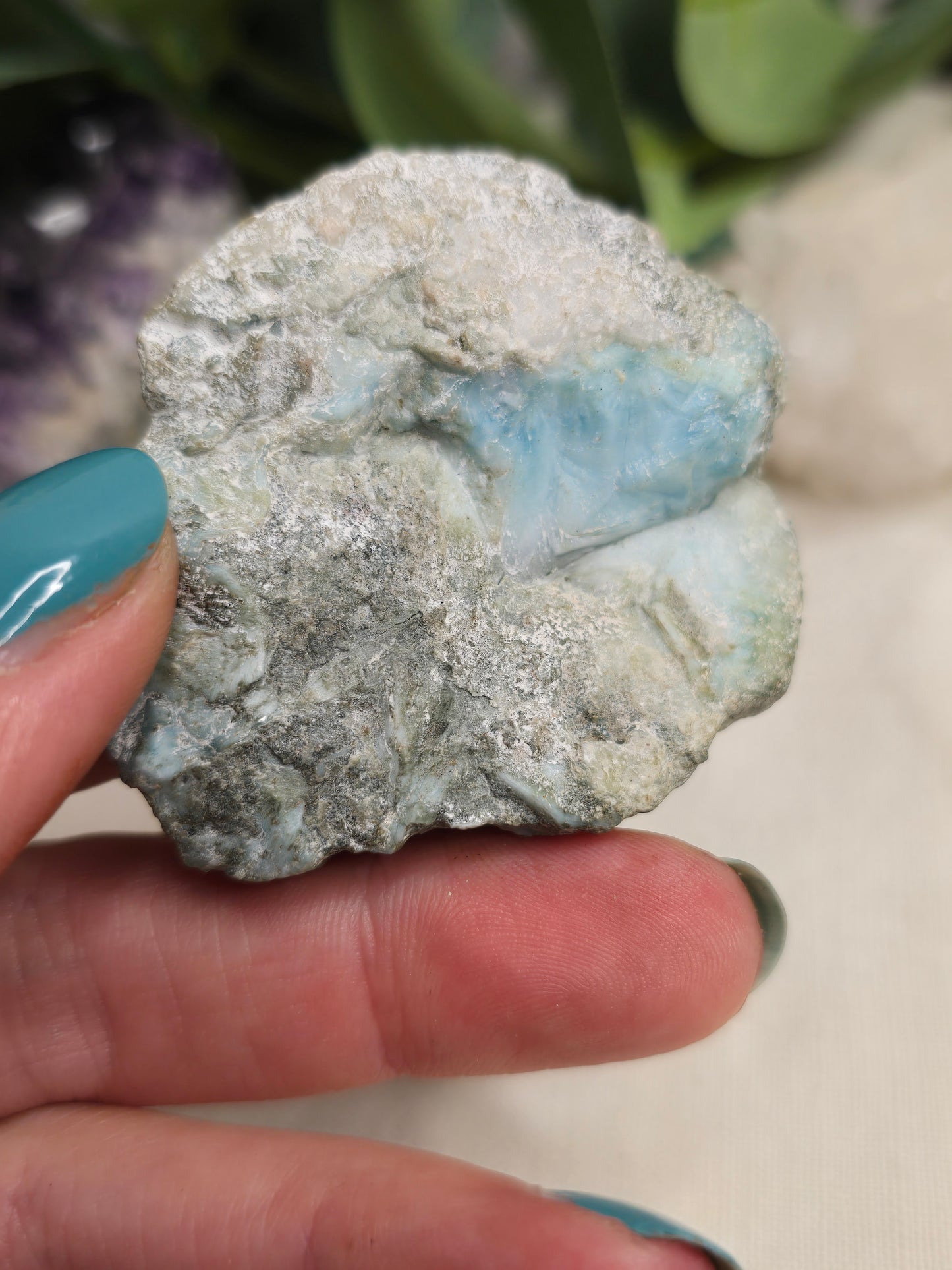 Larimar Anschliff – Unikat in zarten Blautönen