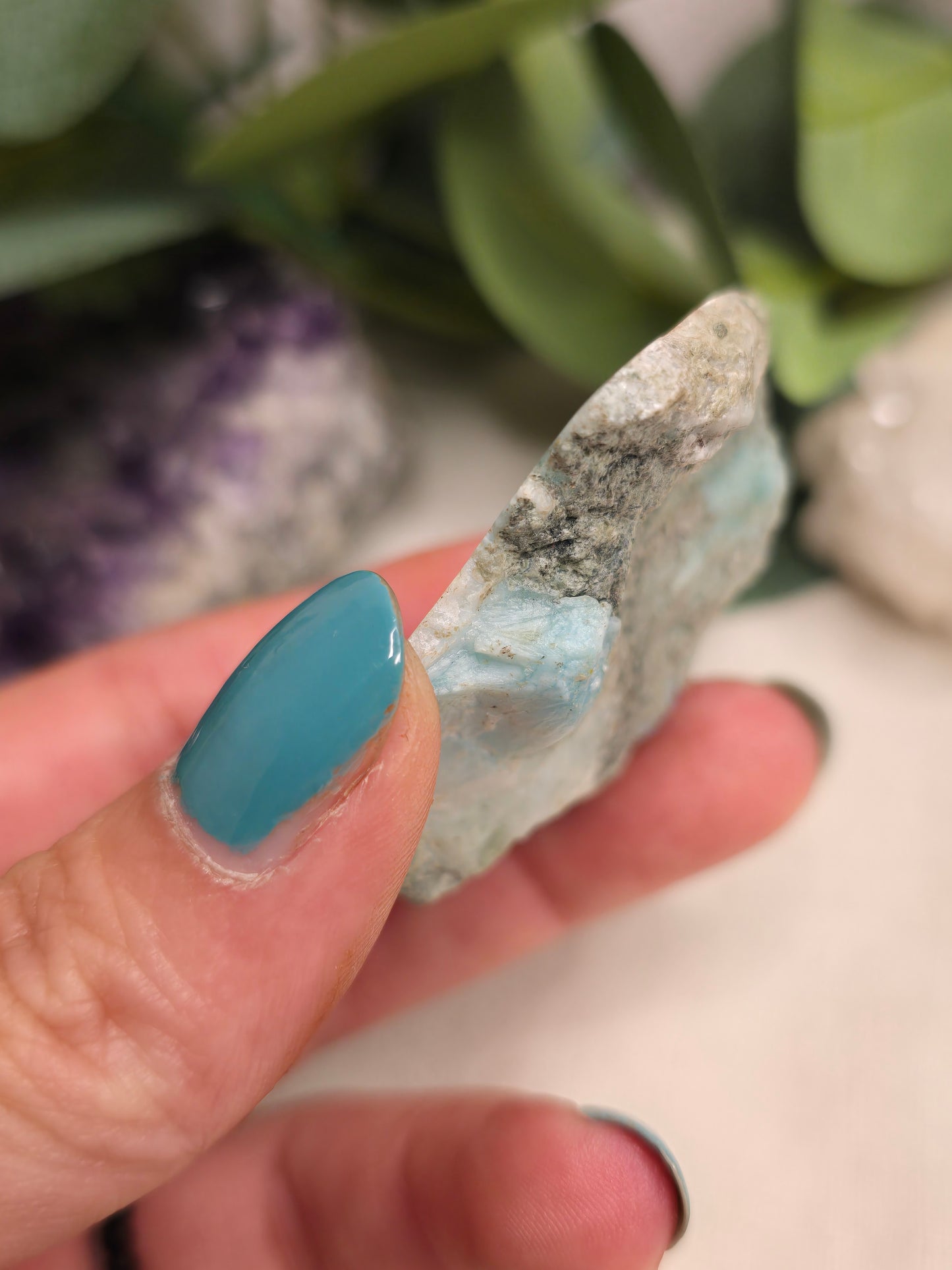Larimar Anschliff – Stein der Ruhe & Verbundenheit
