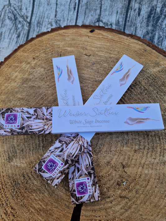 Berk Räucherstäbchen Weißer Salbei – 10 g, reinigender Duft für Klarheit & Schutz