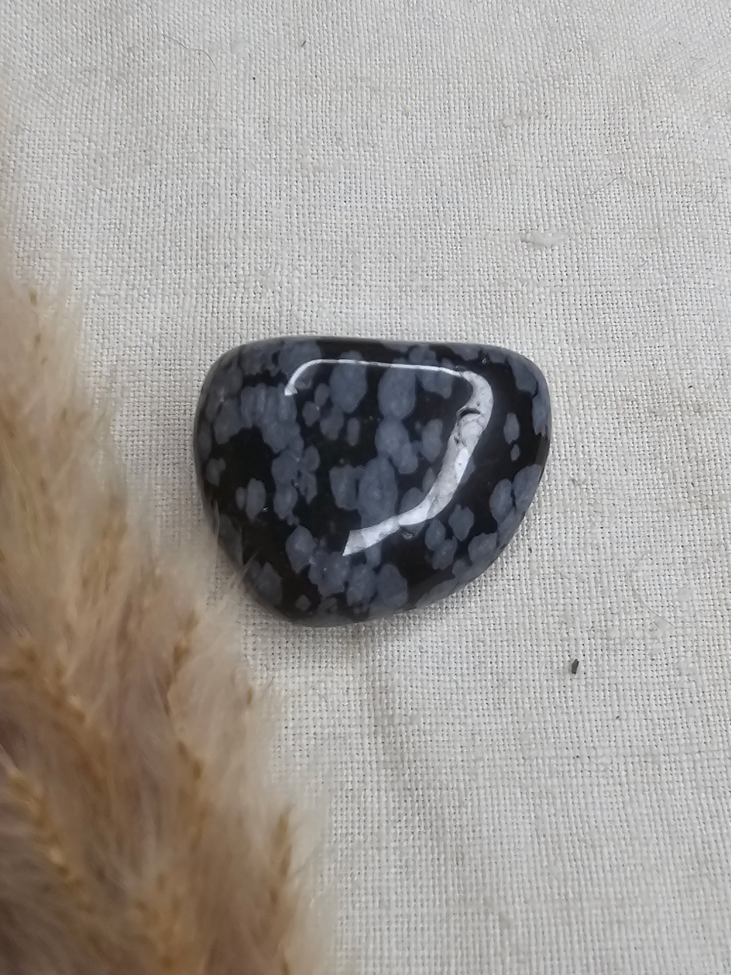 Schneeflockenobsidian Trommelstein L