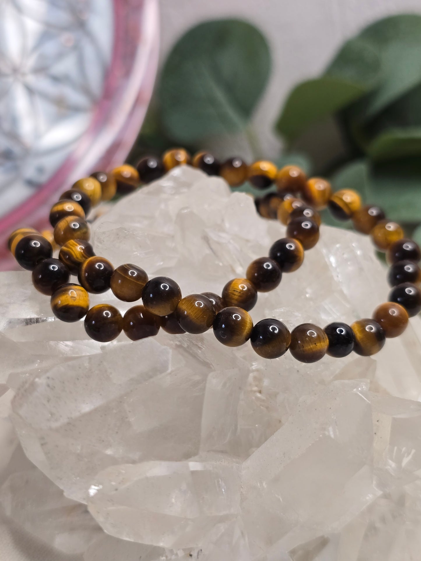 Armband Tigerauge – 6 mm Kugeln, handgefertigt & maßgefertigt (XS–XL)