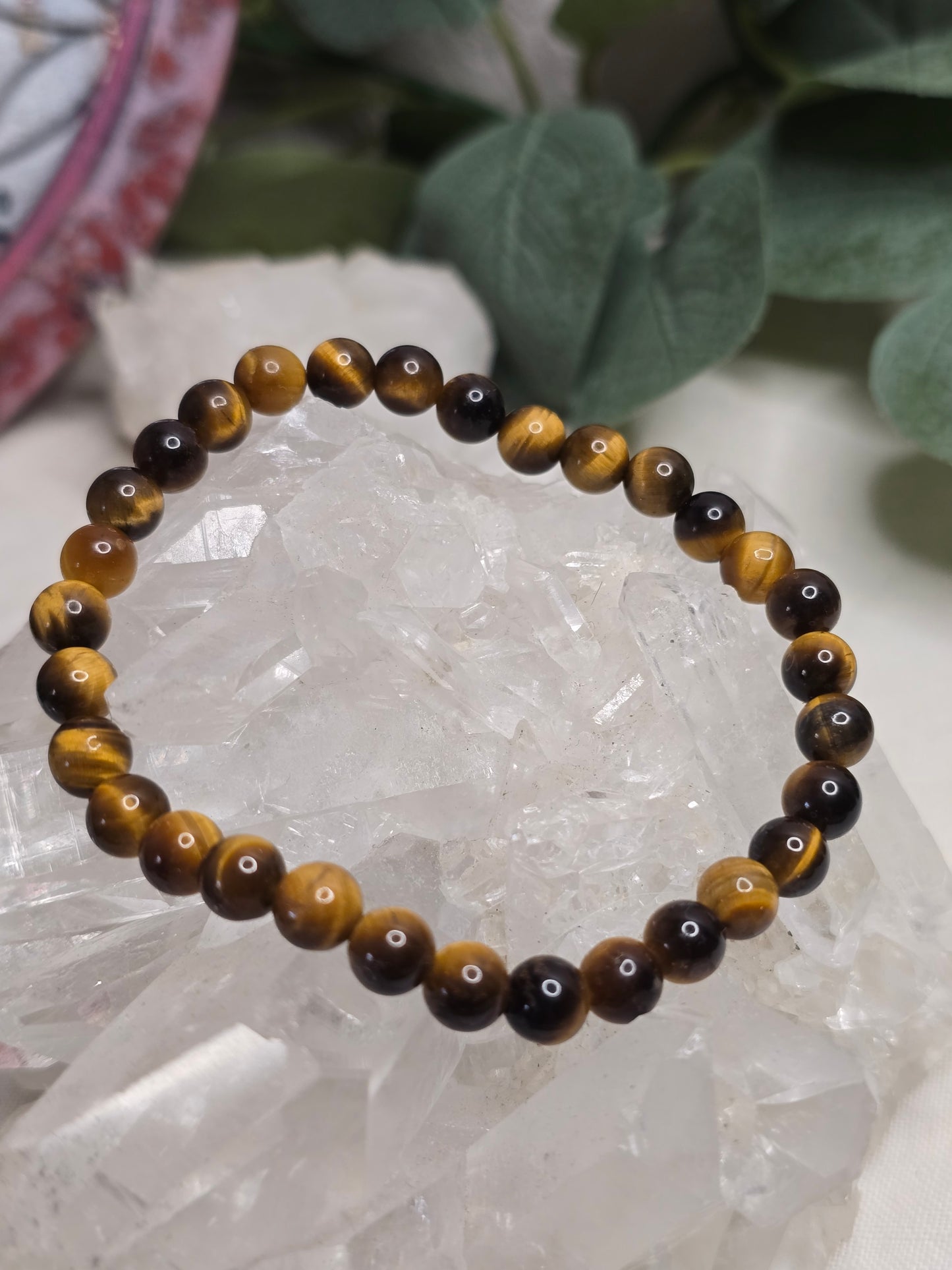Armband Tigerauge – 6 mm Kugeln, handgefertigt & maßgefertigt (XS–XL)