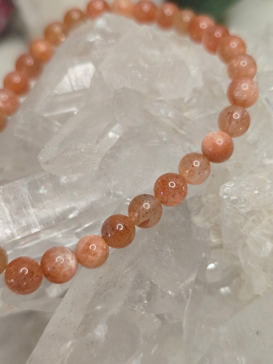 Armband Sonnenstein – 6 mm Kugeln, handgefertigt & maßgefertigt (XS–XL)