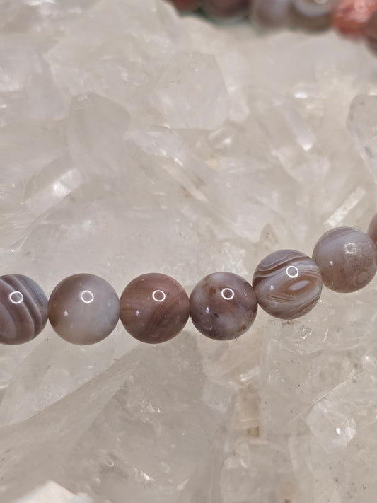 Armband Botswana-Achat – 6 mm Kugeln, handgefertigt & maßgefertigt (XS–XL)
