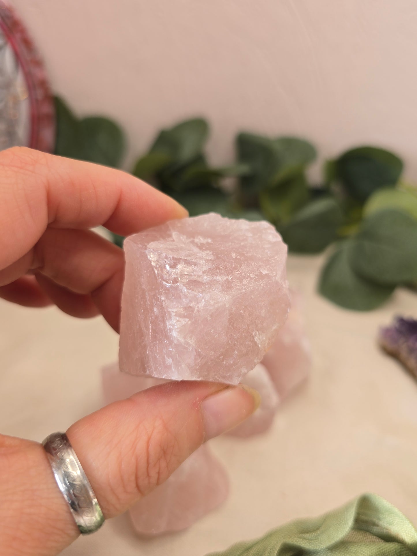 Rosenquarz Wassersteine – 30–50 g, natürliche Rohstücke, teilweise scharfkantig