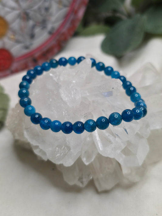 Armband Apatit – 6 mm Kugeln, handgefertigt & maßgefertigt (XS–XL)