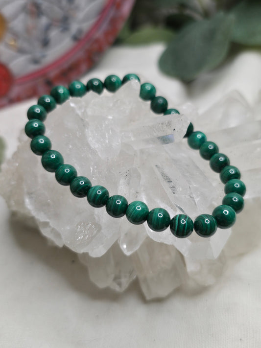 Armband Malachit – 6 mm Kugeln, handgefertigt & maßgefertigt (XS–XL)