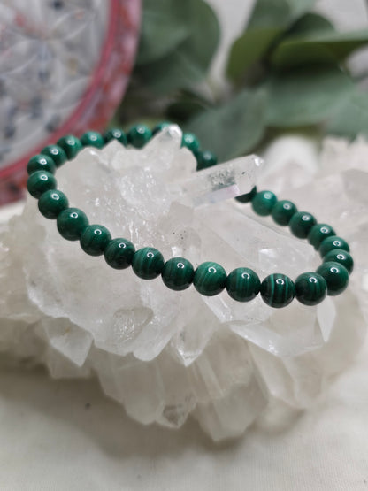 Armband Malachit – 6 mm Kugeln, handgefertigt & maßgefertigt (XS–XL)