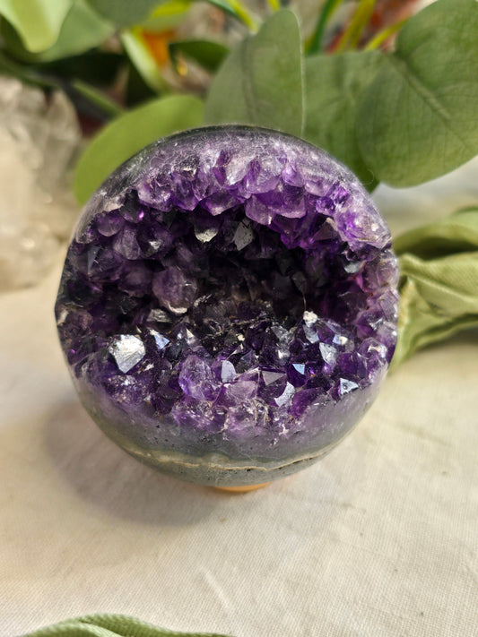 Amethyst Kugel mit Druse – 65 mm, 237 g, Einzelstück