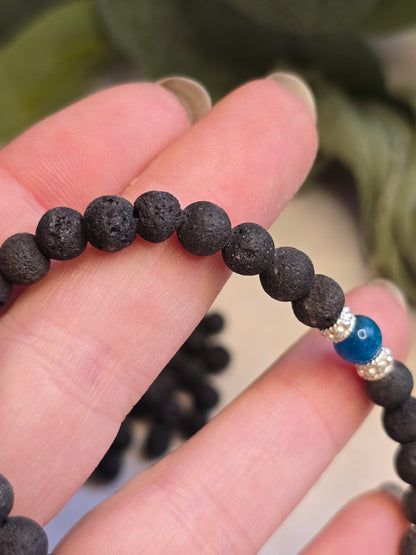 Lavaperlen 6 mm – 50 Stück | naturbelassen, schwarz | Perlen für Schmuck & DIY