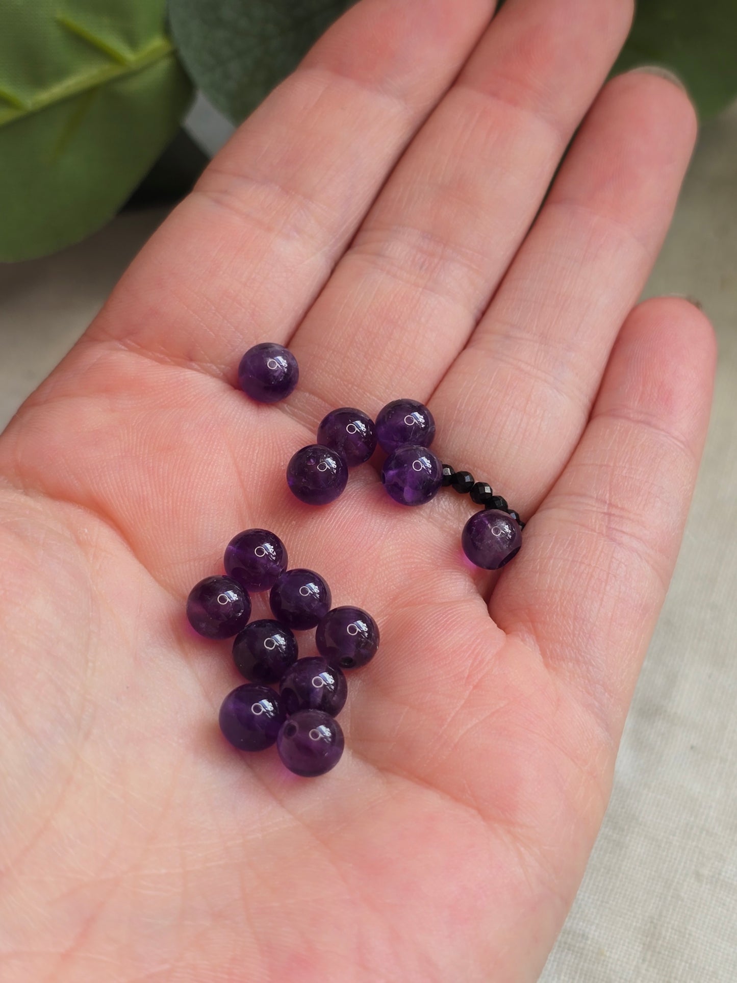 Amethyst Perlen 6 mm – A-Qualität | 20 Stück für Schmuck & DIY