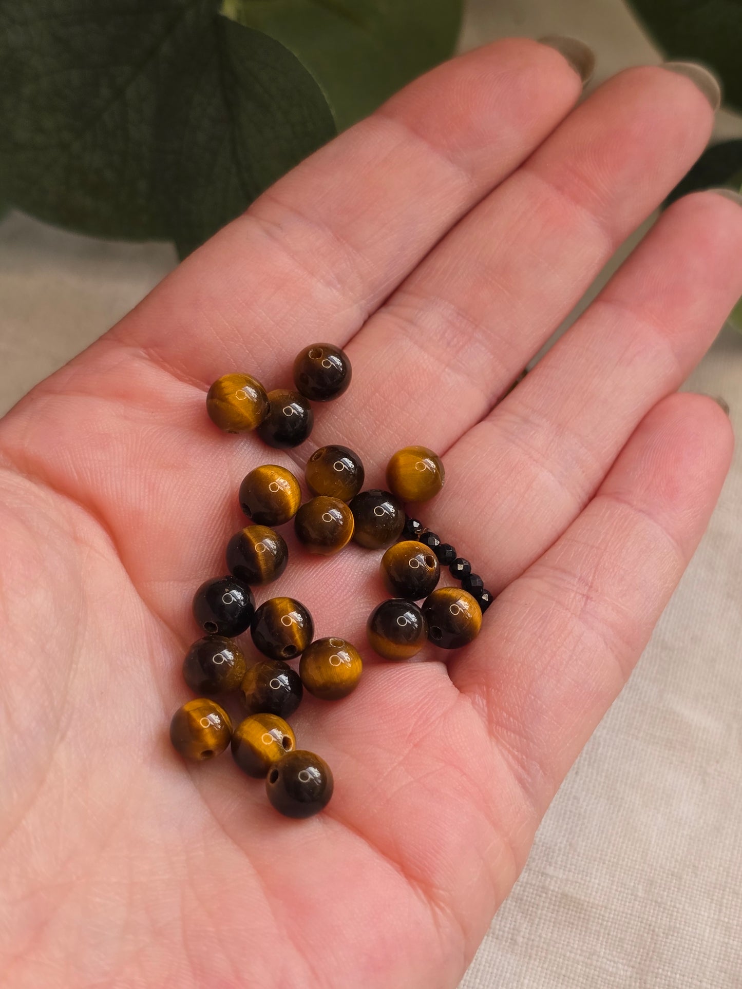 Tigerauge Perlen 6 mm – 20 Stück | Edelsteinperlen für Schmuck & DIY