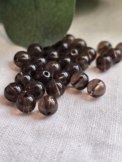 Rauchquarz Perlen 6 mm – A-Qualität | 20 Stück für Schmuck & DIY