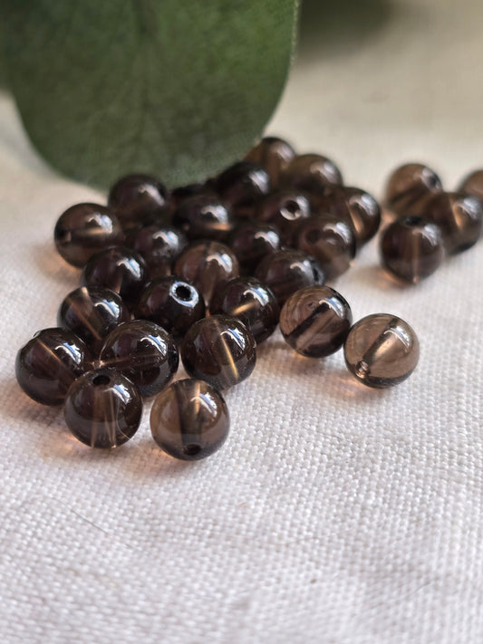 Rauchquarz Perlen 6 mm – A-Qualität | 20 Stück für Schmuck & DIY