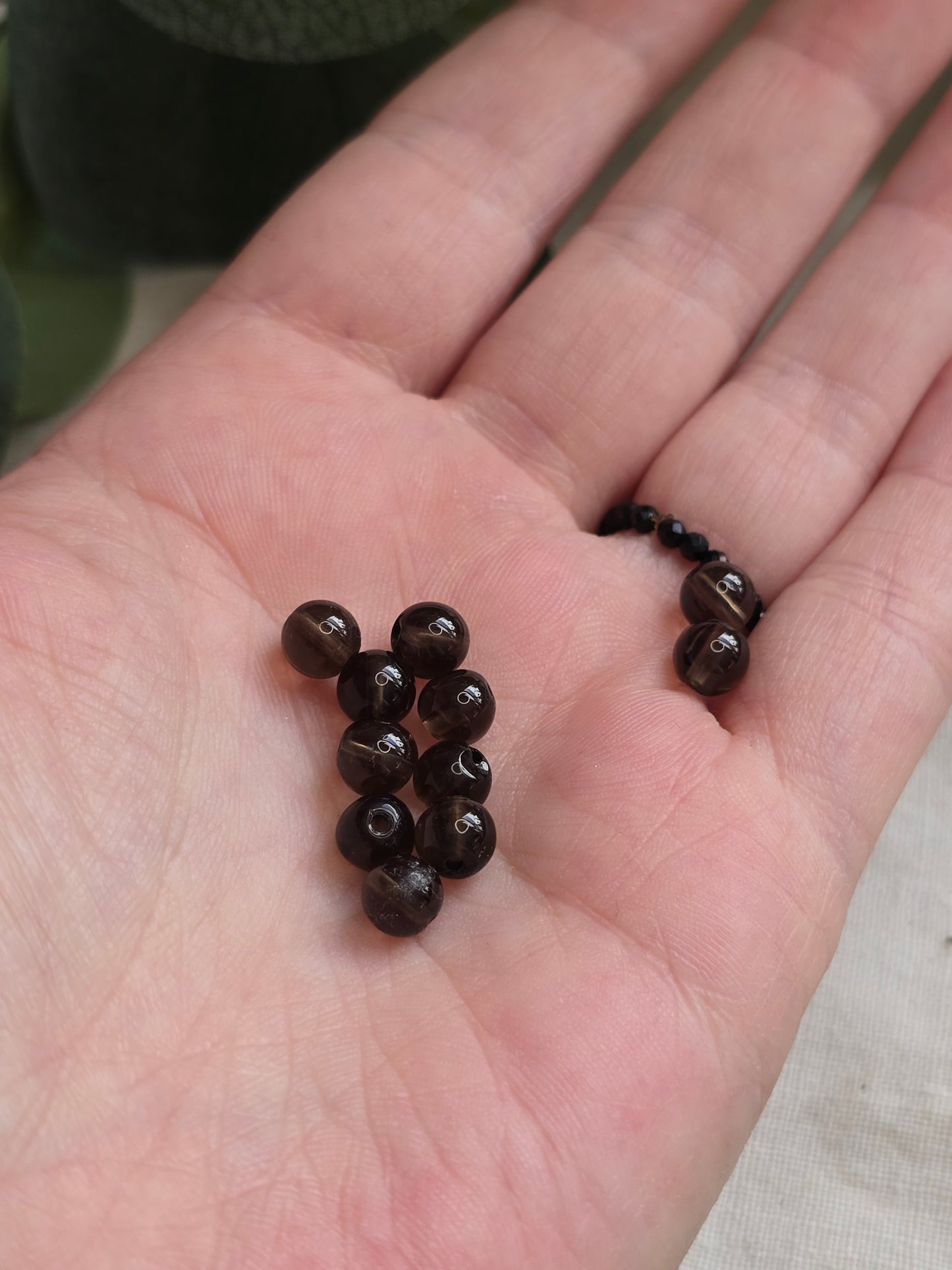 Rauchquarz Perlen 6 mm – A-Qualität | 20 Stück für Schmuck & DIY