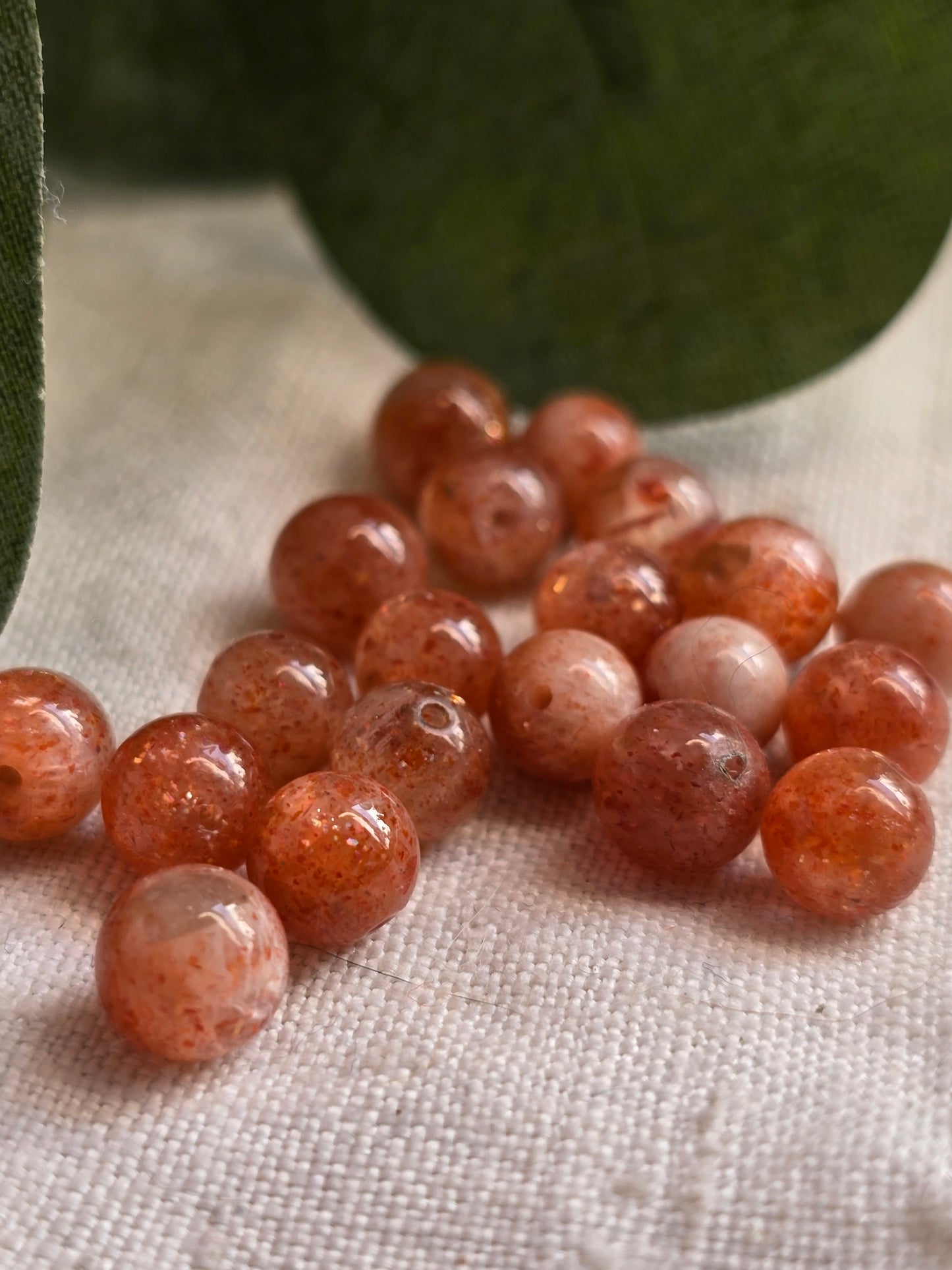 Sonnenstein Perlen 6 mm – A-Qualität | 20 Stück für Schmuck & DIY