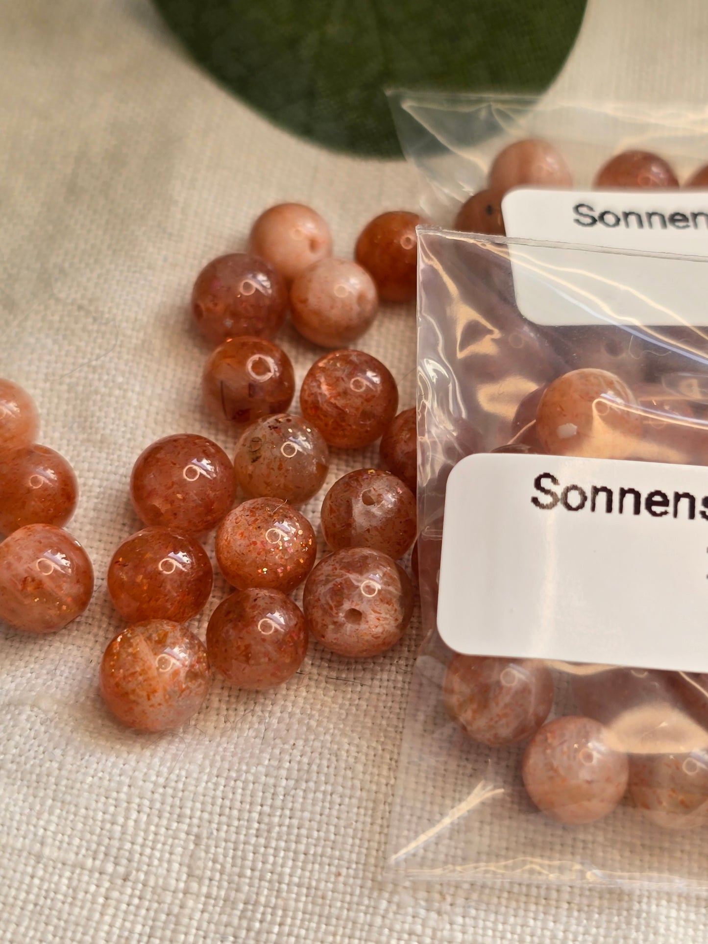 Sonnenstein Perlen 6 mm – A-Qualität | 20 Stück für Schmuck & DIY