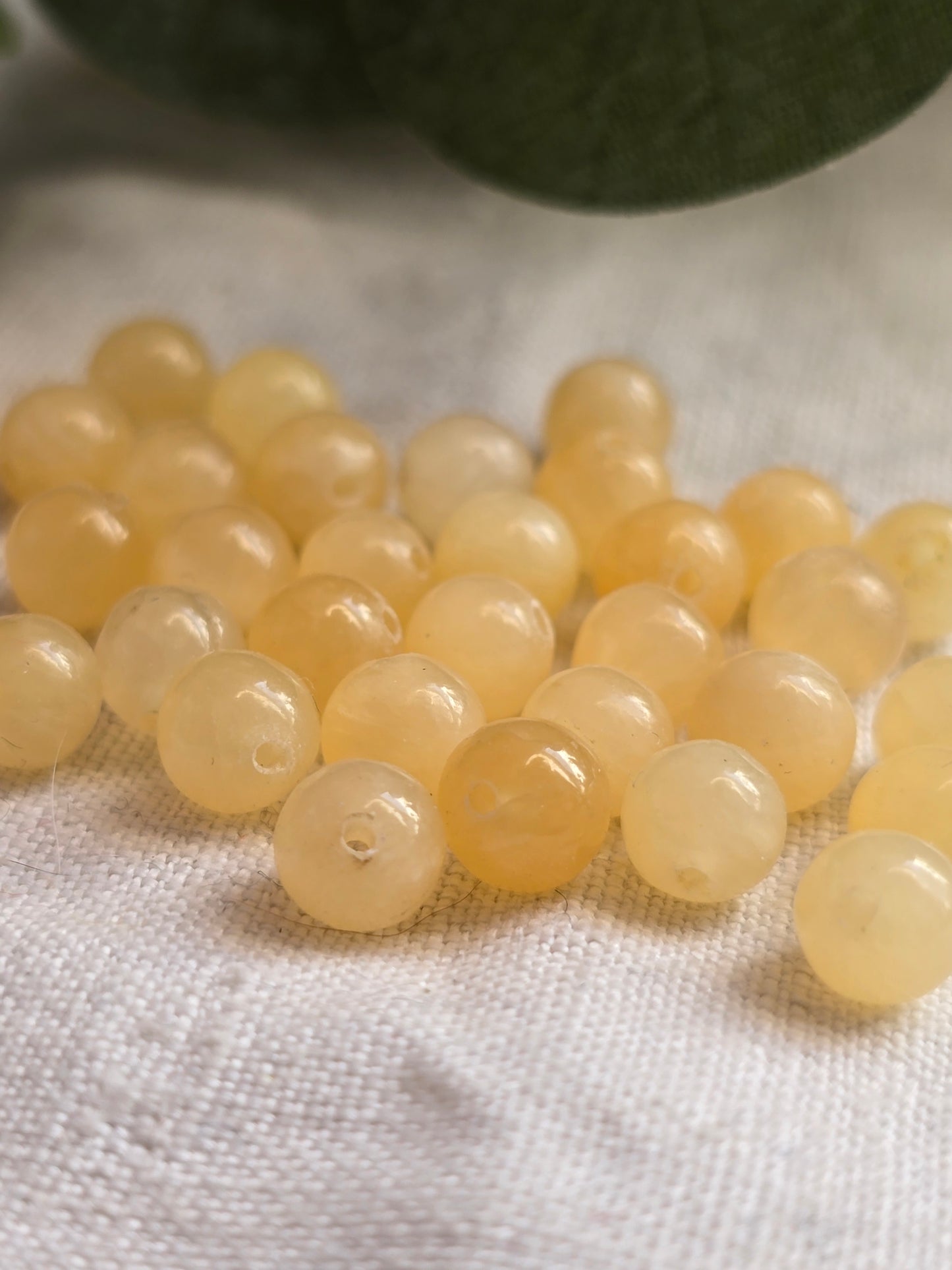 Orangencalcit Perlen 6 mm – A-Qualität | 20 Stück für Schmuck & DIY