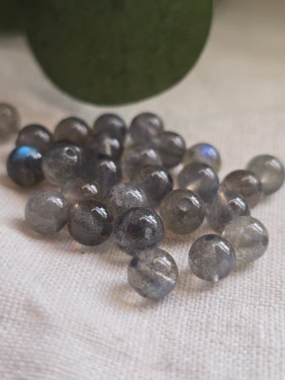 Labradorit Perlen 6 mm – A-Qualität | 20 Stück für Schmuck & DIY