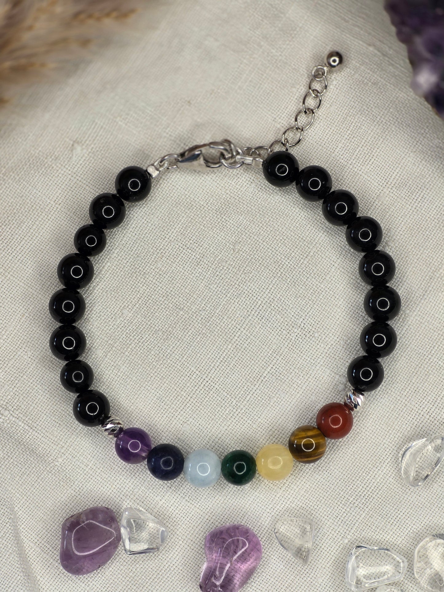 Chakra-Armband 925er Silber