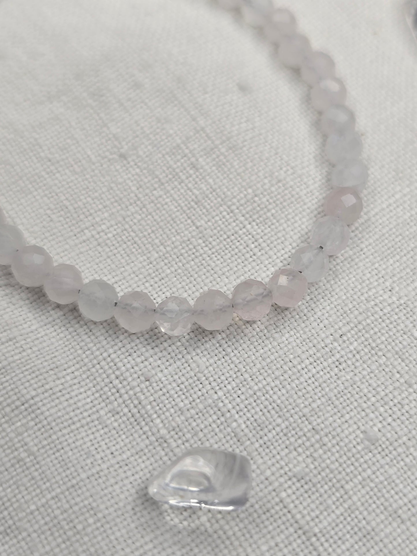 Kinderarmband Rosenquarz 925er Silber