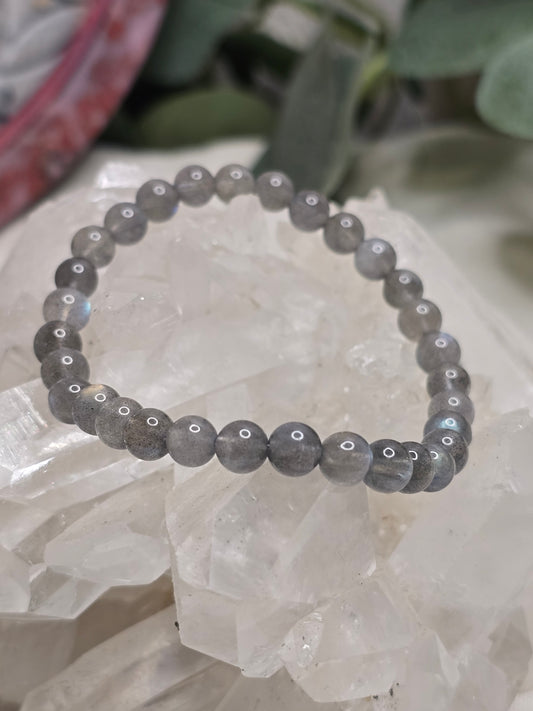Armband Labradorit – 6 mm Kugeln, handgefertigt & maßgefertigt (XS–XL)