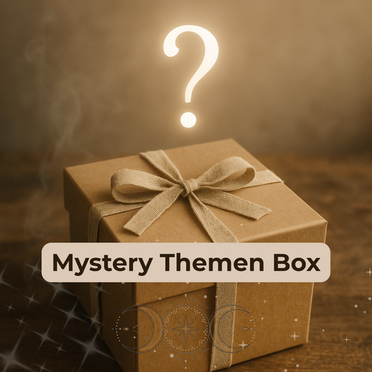 Themen-Mystery-Box S – intuitive Ritualbox mit Kerze, Kristallen & Ölprobe