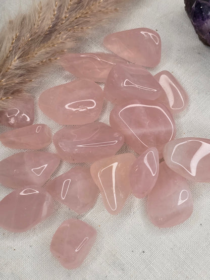 Rosenquarz Trommelstein M