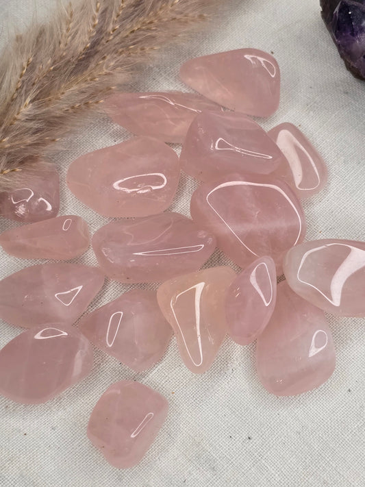 Rosenquarz Trommelstein M