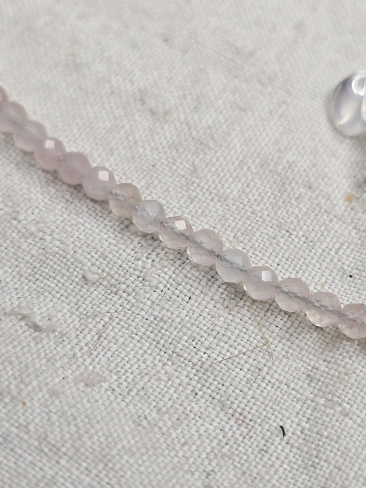 Kette mit Rosenquarz 925er Silber