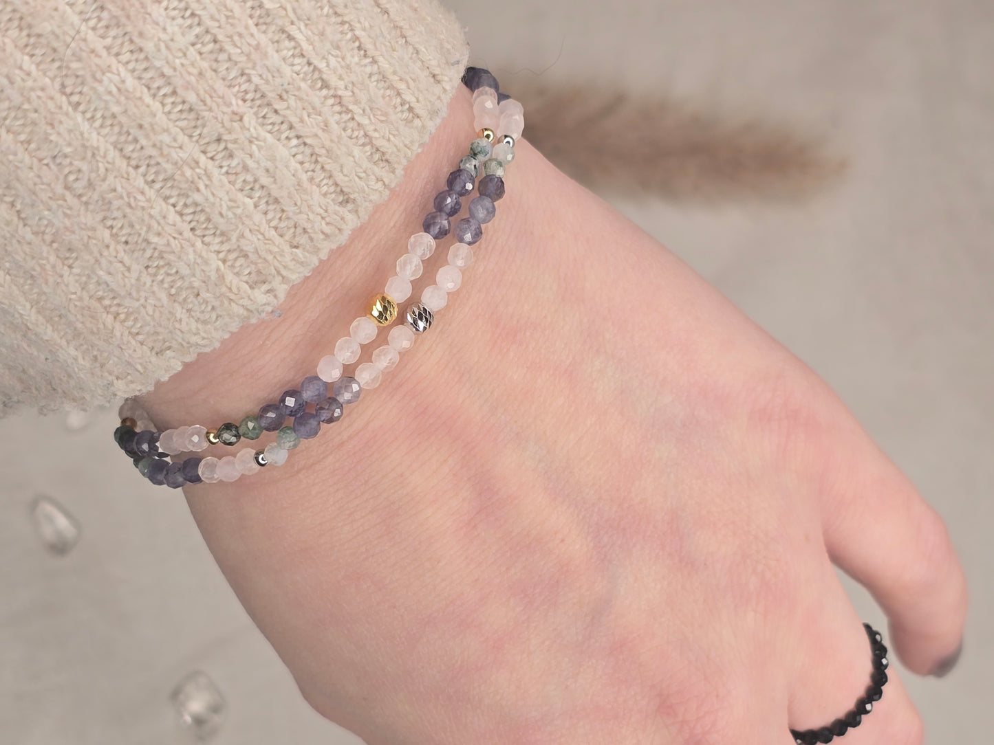 Harmonie der Elemente-Perlenarmband facettiert